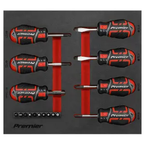 Premier Stubby Screwdriver Set 17 Pieces GripMAX Chrome Vanadium Steel AK4371