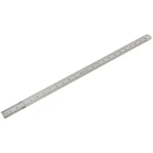 Premium 600mm Steel Ruler with Metric and Imperial Measurements and Hanging Hole