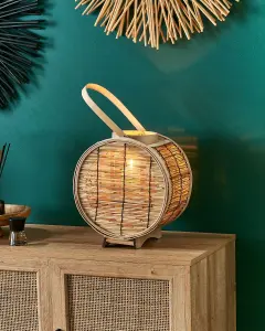 Beliani Boho Lantern BISTAL Wood Natural