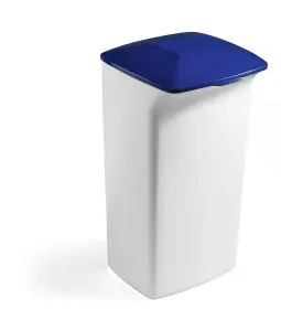 Durable DURABIN 40L Square - Strong Stylish Waste Recycling Bin - White