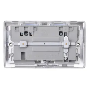 BG Chrome 13A Switched Double WiFi extender socket with USB