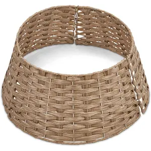 Christie Rattan Tree Skirt Light Brown