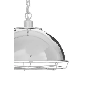 Interiors by Premier New Foundry Chrome Pendant Light