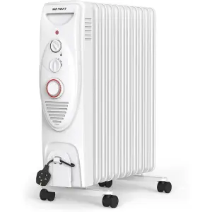 2500W Oil Filled Radiator Oil Electric Heater 2.5KW Portable 11 Fin Thermostat