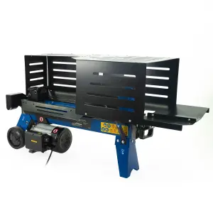 Hyundai 5 Tonne Horizontal Electric Log Splitter with Hydraulic Ram, Steel Protection Cage 250mm Split  HYLS5000HE