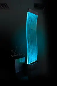 Primrose Aries Curved Bubble Water Feature Wall with Colour Changing LEDs Indoor Use 150cm