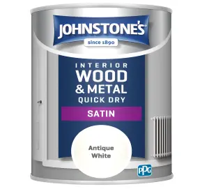 Johnstone's Quick Dry Satin Antique White 750ml