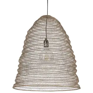 Metal Mesh Pendant Lamp Brass PALAR