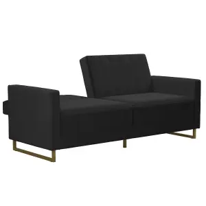 Skylar Sofa Bed in Velvet Black