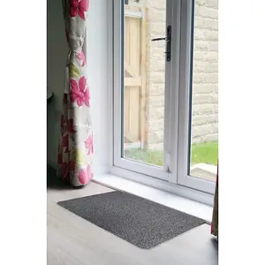 Groundsman Dirt Guard Cotton Plain Door Mat Light Grey (80cm x 50cm)