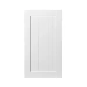 GoodHome Alpinia Tongue & groove Matt white Shaker Tall wall Cabinet door (W)500mm (H)895mm (T)18mm