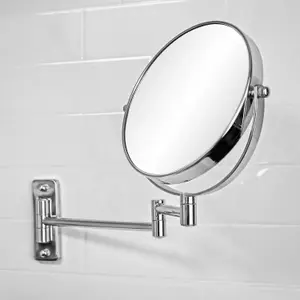 Showerdrape Lindos 3x Magnifying Chrome Extending Wall Mounted Shaving Mirror