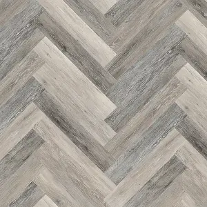 Silver Grey Wood Effect Herringbone Vinyl Tile, 2.0mm Matte Luxury Vinyl Tile For Commercial & Residential Use,5.0189m² Pack of 80