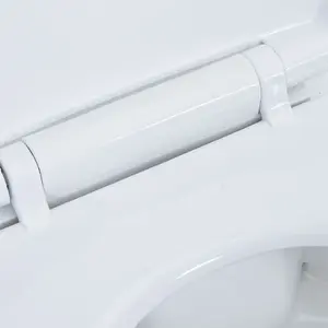 Berkfield High Rimless Toilet Soft Close 7 cm Higher Ceramic White