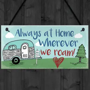 Red Ocean Caravan Plaque Novelty Camping Camper Holiday Sign Mum Nan Christmas Gifts