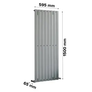 Ximax Vertirad HW150595SC Horizontal or vertical Designer 3199BTU Radiator, (W)595mm x (H)1500mm