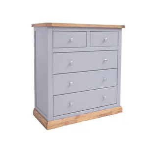 Biccari 5 Drawer Chest of Drawers Chrome Knob