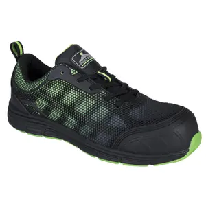 Portwest Compositelite Ogwen Low Cut Safety Trainers Black/Green