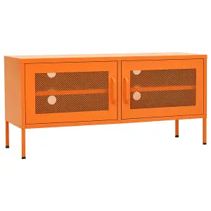 vidaXL TV Cabinet Orange 105x35x50 cm Steel