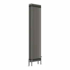 Right Radiators 1800x470 mm Vertical Traditional 4 Column Cast Iron Style Radiator Raw Metal