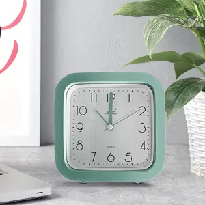 Quartz Movement / Crystal Alarm Tabletop Clock Mint Green