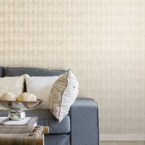 Galerie Simply Silks 4 Taupe Harlequin Embossed Wallpaper