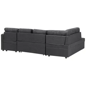 U-Shaped Sofa KARRABO Dark Grey