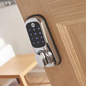 Yale Keyless Polished Chrome effect Smart Digital door lock