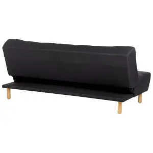 Beliani Retro Sofa Bed ALSTEN Black