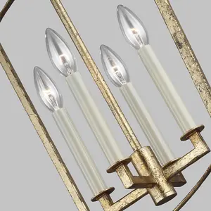 Luminosa Feiss Thayer Lanterns Pendant Ceiling Light Antique Gold