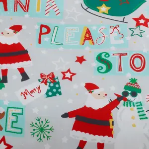 Santa Please Stop Here Glow in the Dark Duvet Cover Set