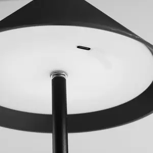 Luminosa Sirina LED Table Lamp with Round Tapered Shade Black, Tinted, Warm-White 3000K, IP54