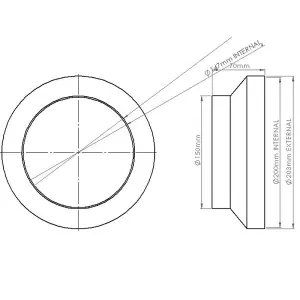 Kair Ducting Reducer 200mm to 150mm - 8 to 6 inch Duct Pipe Reduction Connector for Extract Fans and Ventilation Units