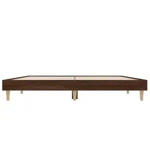 Berkfield Bed Frame Brown Oak 140x190 cm Engineered Wood