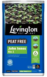 Levington John Innes No 1 Compost 10L for Young Plants and Vegetables, Pots and Tubs