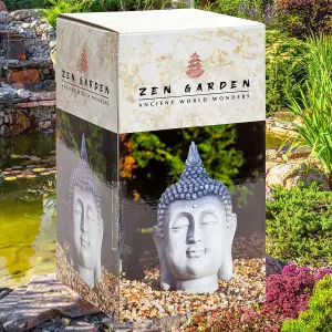 Zen Garden Buddha Head 12 Inch Ornament