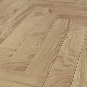 GoodHome Lulea Natural Oak Solid wood flooring Sample