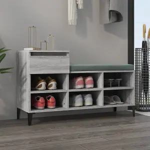 Berkfield Shoe Cabinet Grey Sonoma 102x36x60 cm Engineered Wood