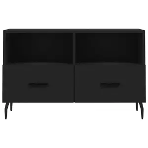 Berkfield TV Cabinet Black 80x36x50 cm Engineered Wood