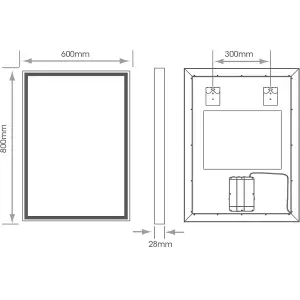 Luxury Illuminated LED Mirror Touch Sensor Dimmable