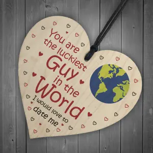 Funny Valentines Day Gift For Boyfriend Anniversary Gift For Him Wooden Heart Keepsake