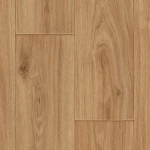 Precut Blond oak Natural Wood effect Sheet vinyl, 6m²