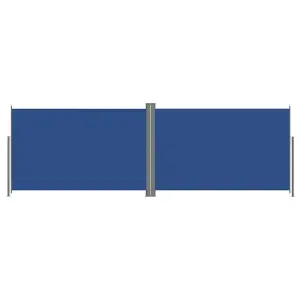 Berkfield Retractable Side Awning Blue 220x600 cm