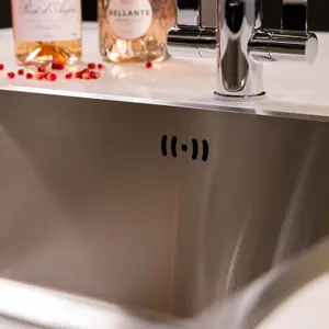 Mockeln - 1.0 Bowl Stainless Steel Kitchen Sink - Inset or Undermounted - Brushed Steel Finish - 540mm x 440mm x 200mm