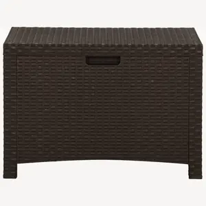 Berkfield Garden Storage Box 60x54x41 cm PP Rattan Brown