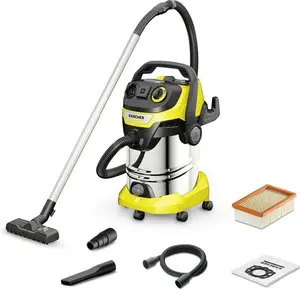 Karcher 1.628-378.0, WD 6 P Premium Wet & Dry Vacuum Cleaner, Yellow, 1300 W, 30 Liters