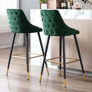 77cm Stool (Set of 2) Dark Green