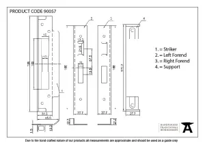 From The Anvil Black .5 Inch Euro Sash Lock Rebate Kit