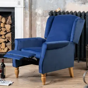 Barksdale Recliner Armchair - Dark Blue