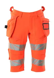 Mascot Accelerate Safe Stretch Shorts with Holster Pockets (Hi-Vis Red)  (32.5) (Leg Length - Regular)